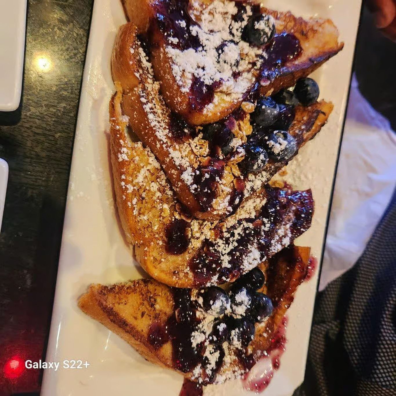 Volo Blueberry Crunch French Toast.